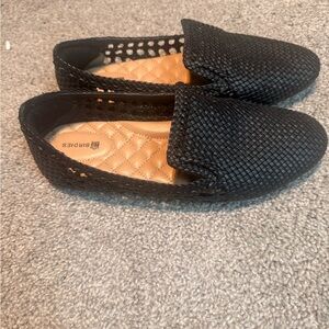 Birdies Black Woven Flats